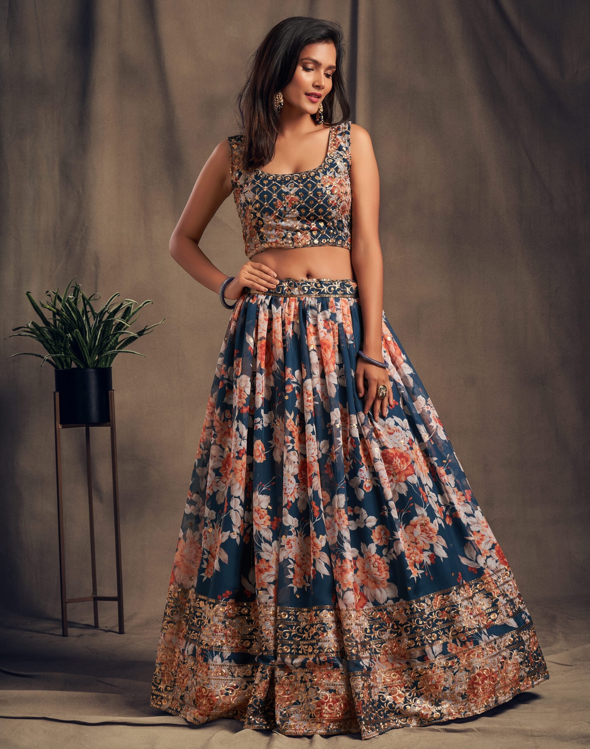 Dove Elegance Sequin Splendor Lehenga Choli