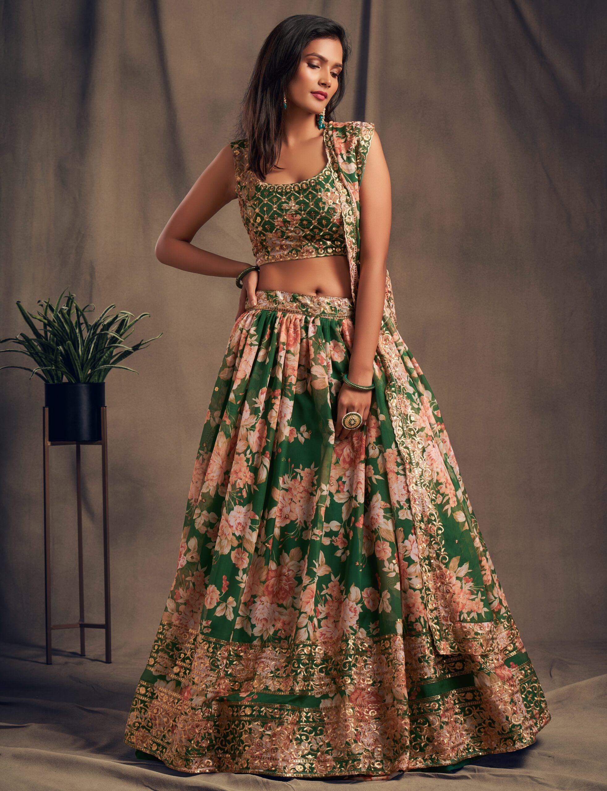 Enchanted Forest Floral Delight Lehenga Choli