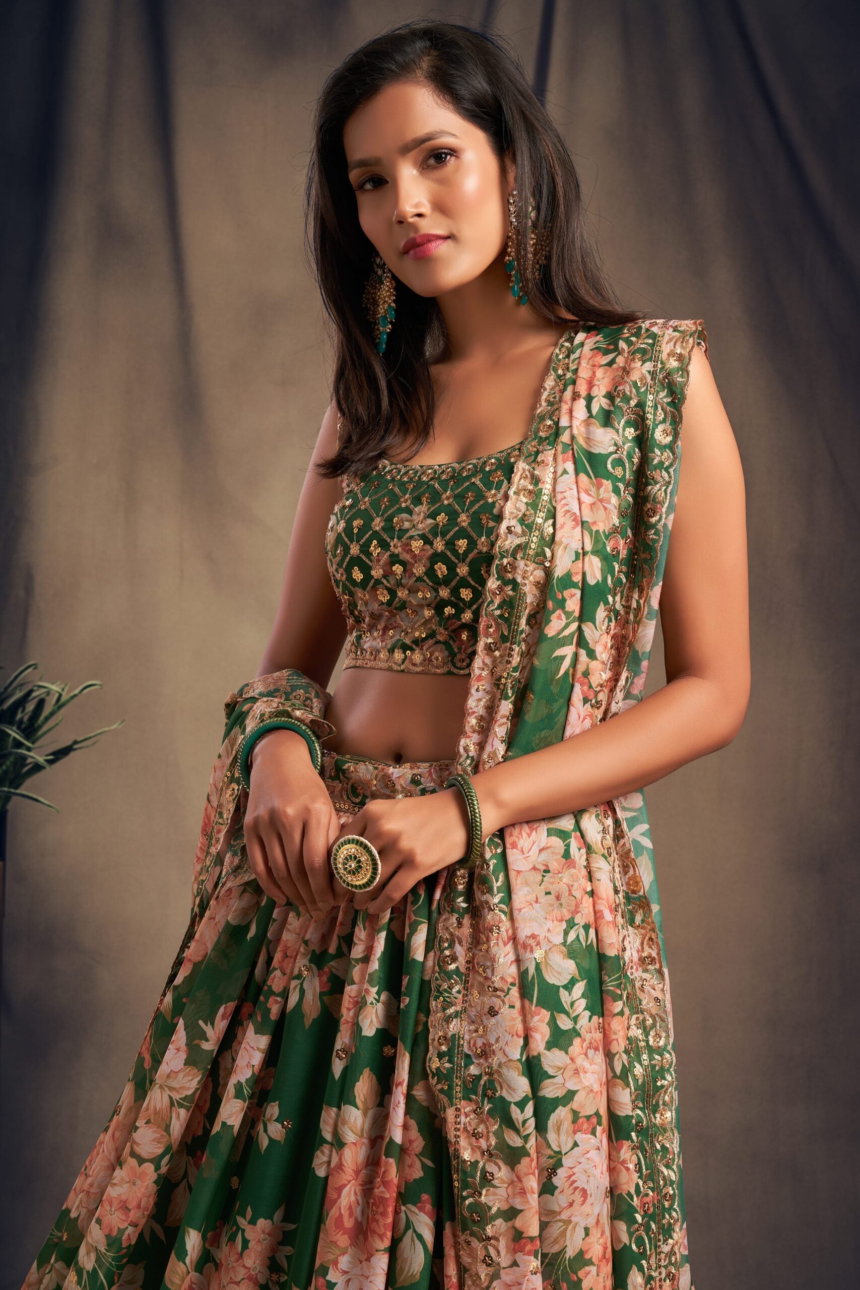 Enchanted Forest Floral Delight Lehenga Choli