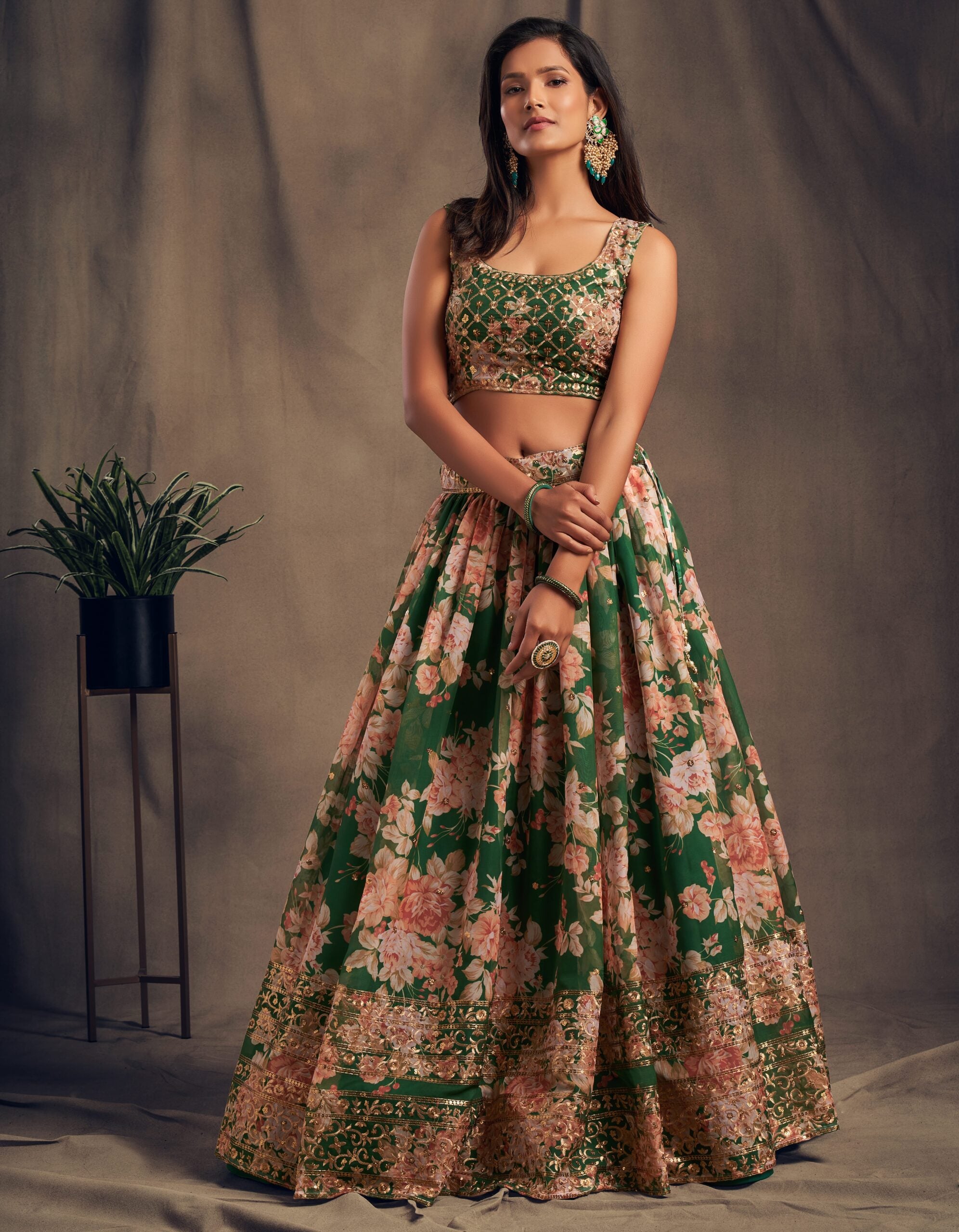 Enchanted Forest Floral Delight Lehenga Choli