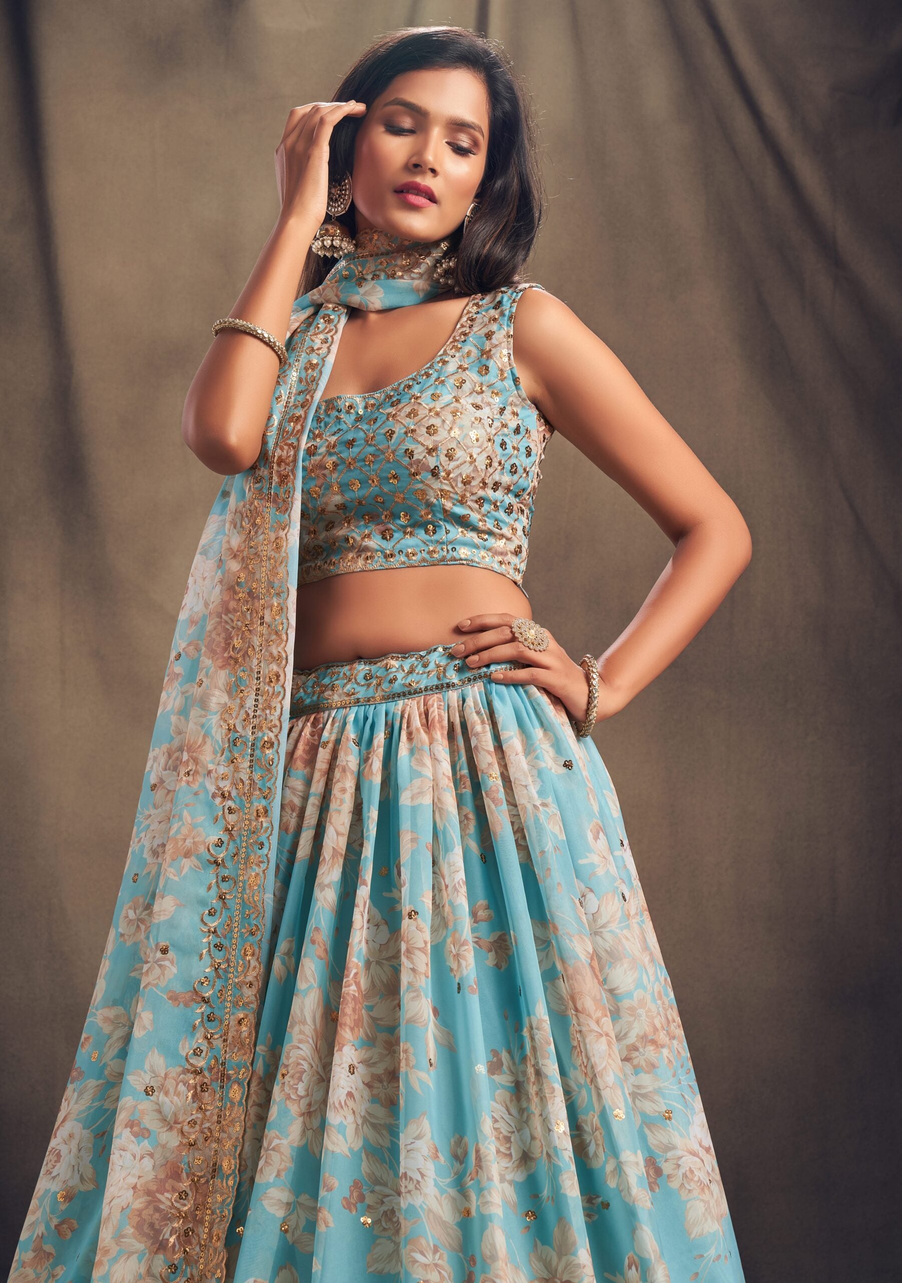 Bluebell Petals Zari Embellished Lehenga Choli