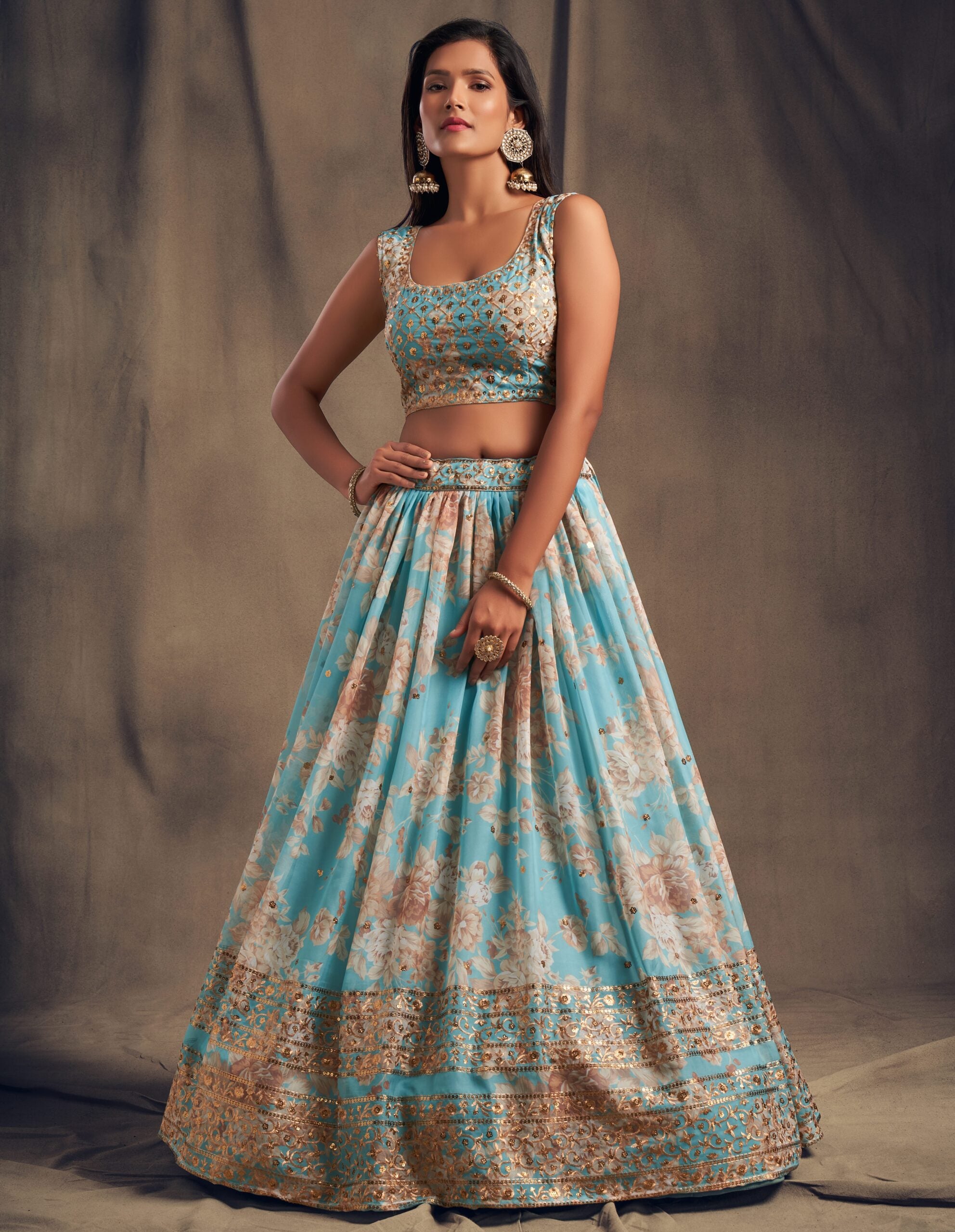 Bluebell Petals Zari Embellished Lehenga Choli