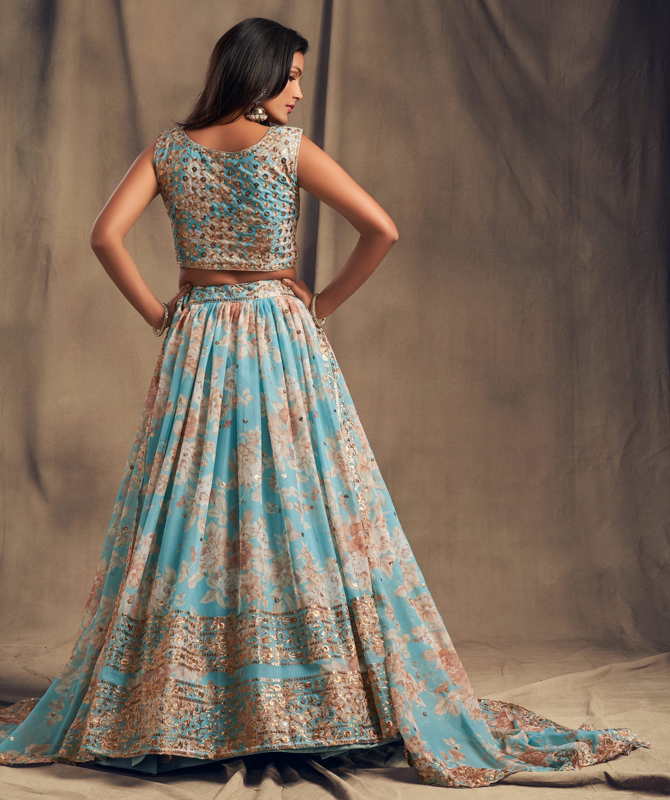 Bluebell Petals Zari Embellished Lehenga Choli