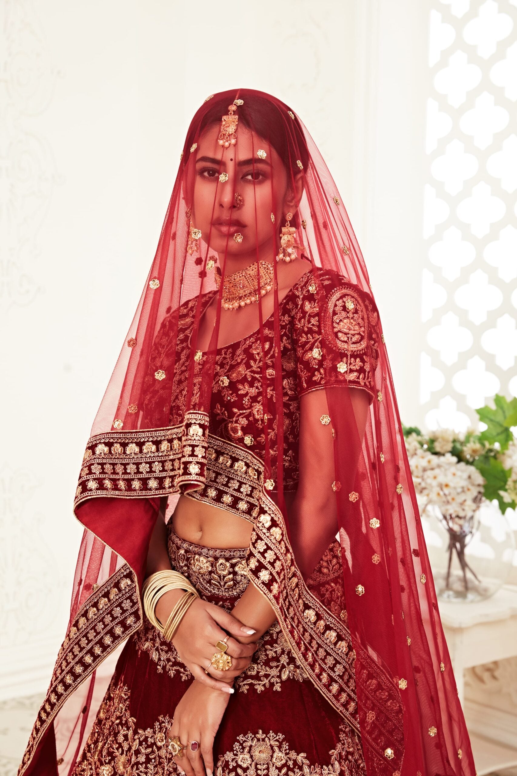 Alia's Enchanting Zari Work Bridal Lehenga Choli