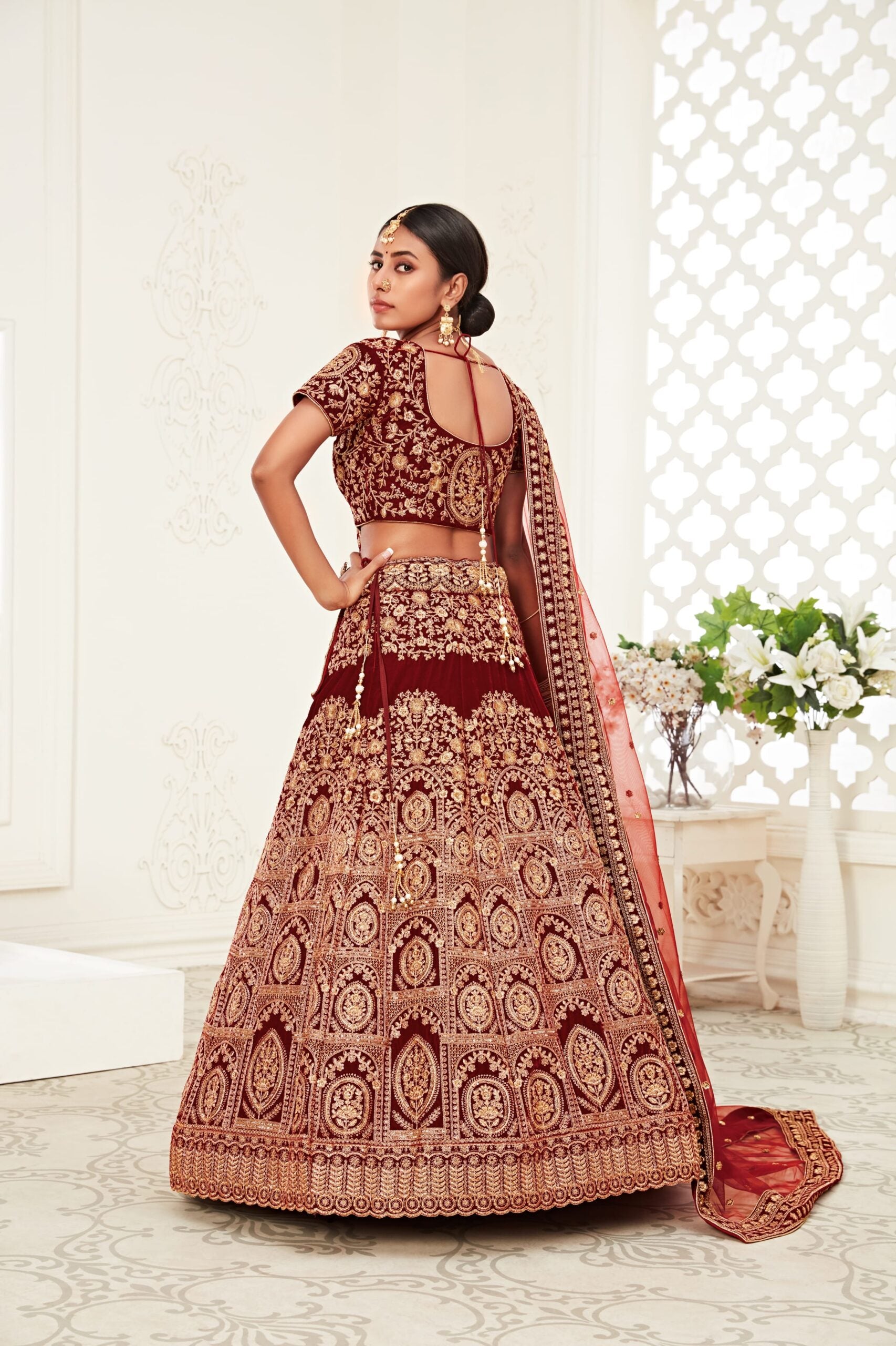 Alia's Enchanting Zari Work Bridal Lehenga Choli