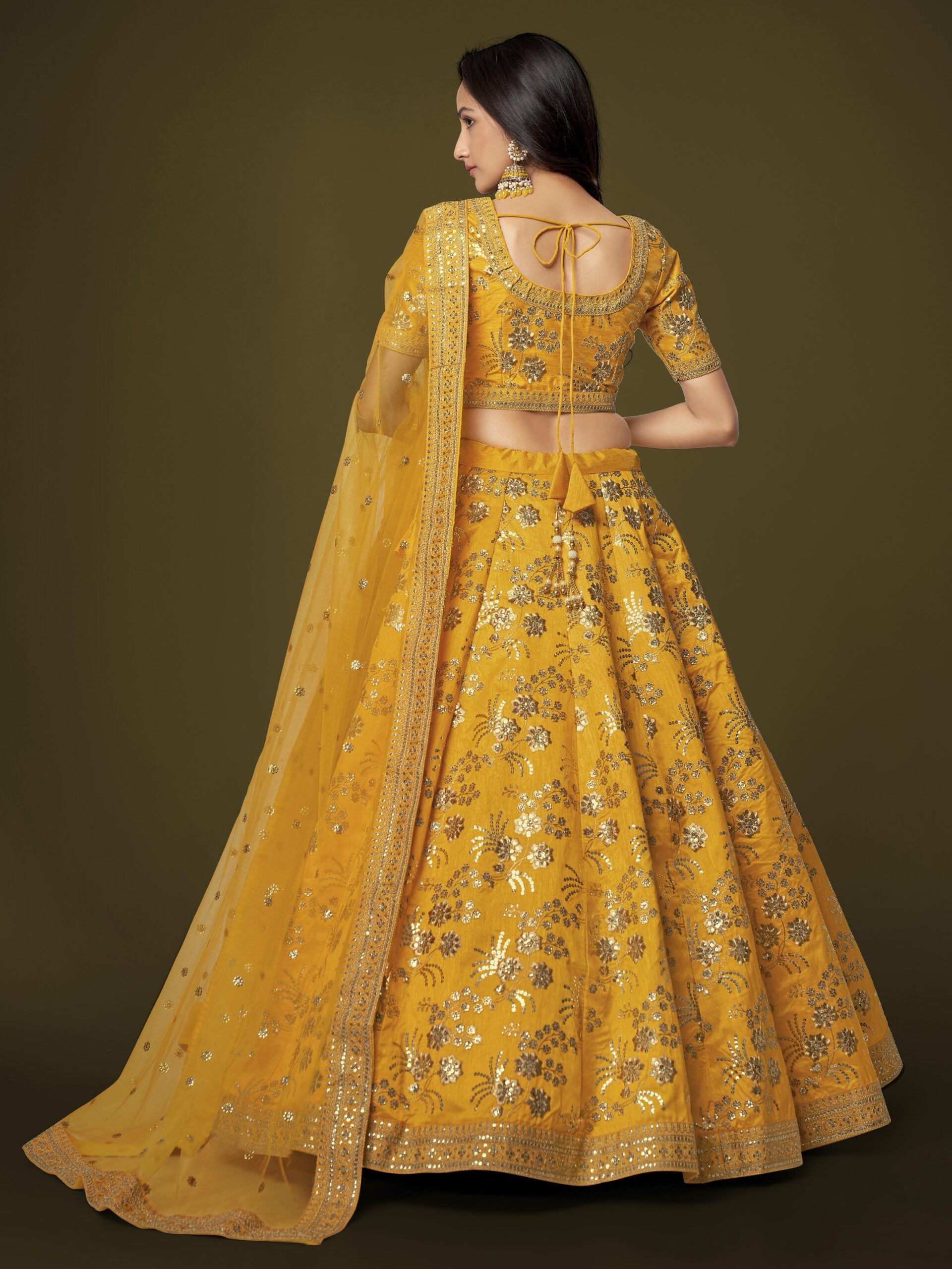 Golden Sunburst Zari Splendor Lehengha Choli