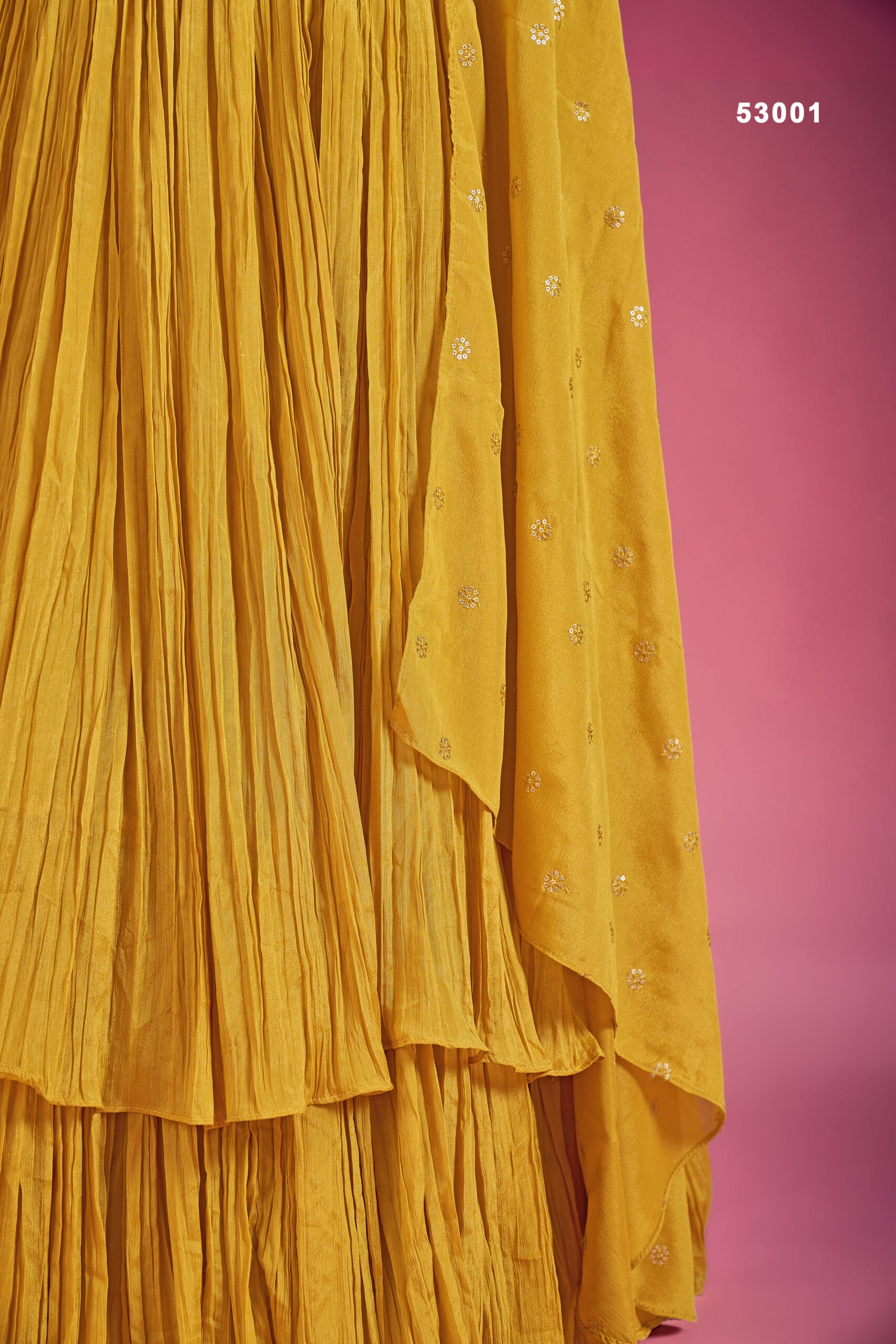 Chinon Sparkle Haldi Special Miror Work Lehengha Choli