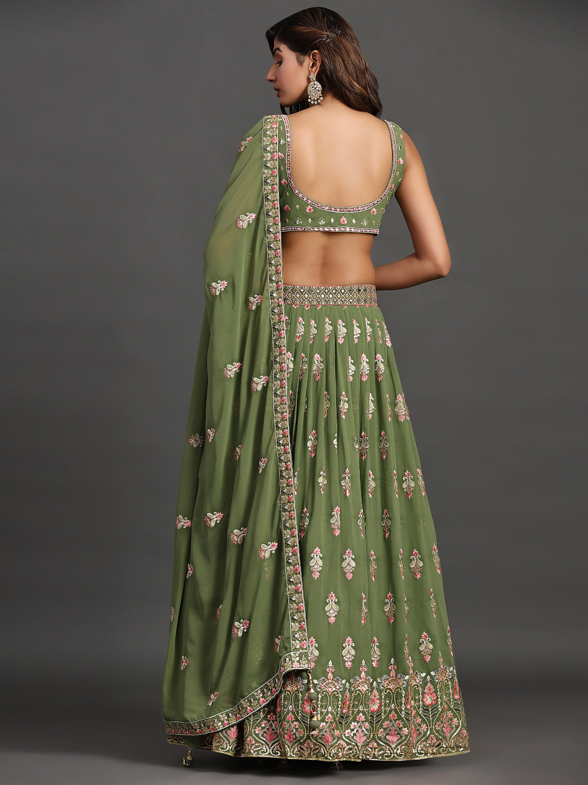Lush Lagoon Threadwork Treasure Lehenga Choli