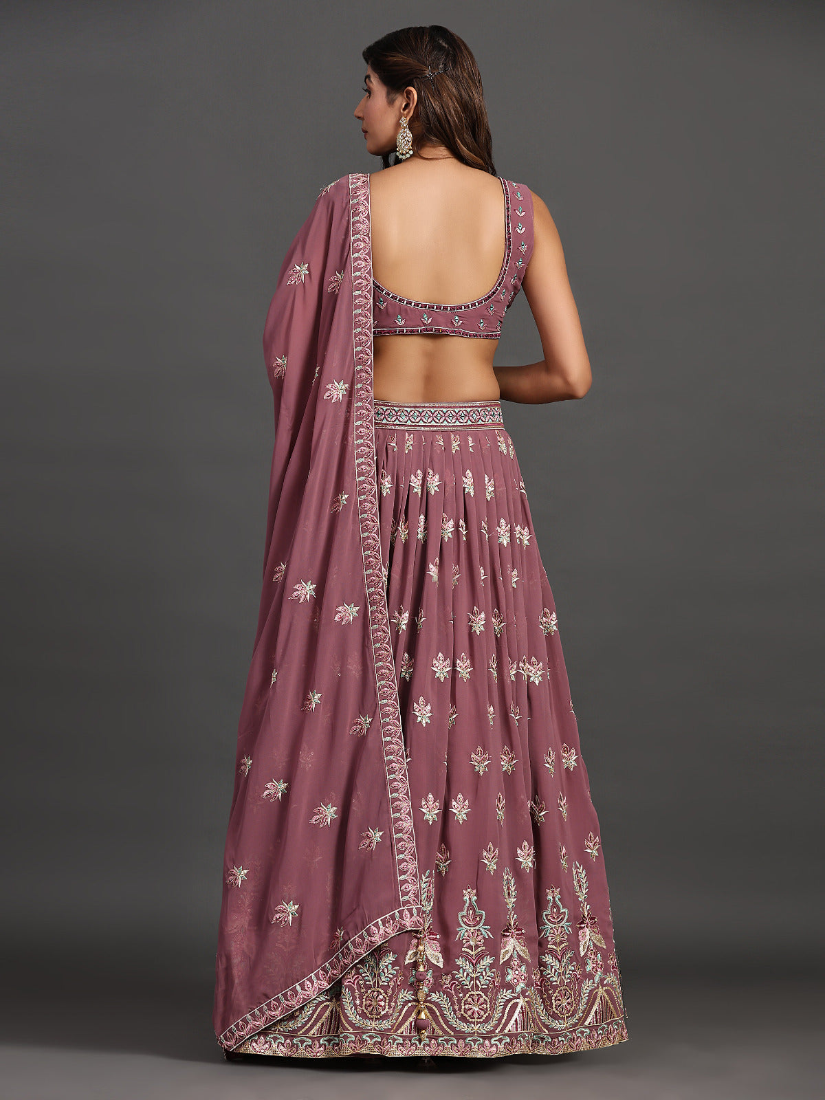 Moonlit Mauve Threadwork Treasure Lehenga Choli