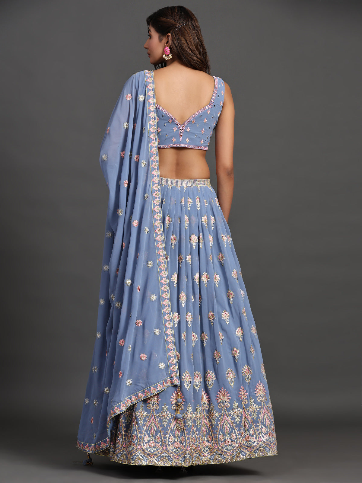 Astral Cascade Sequins Serenade Lehengha Choli