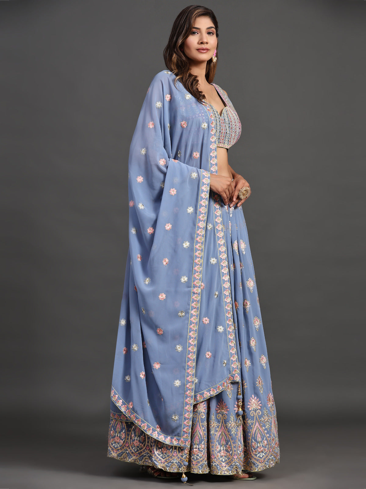 Astral Cascade Sequins Serenade Lehengha Choli