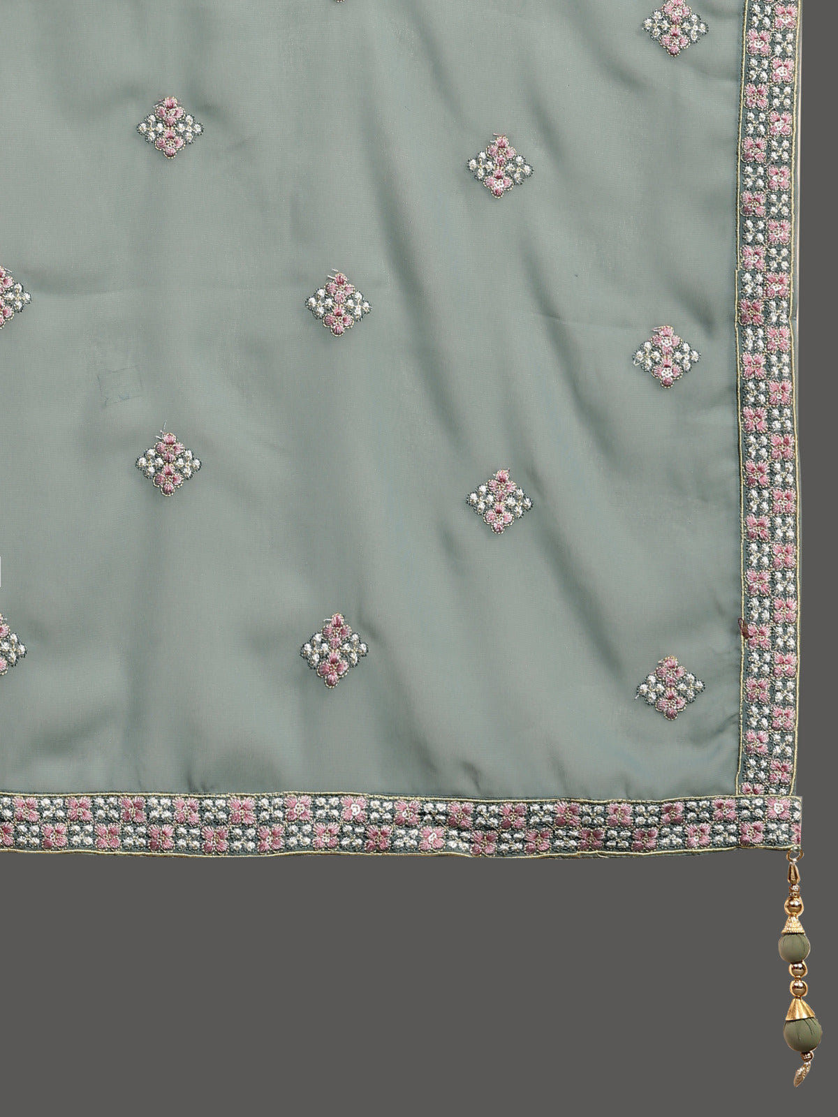 Seafoam Delight Georgette Trellis Lehenga Choli