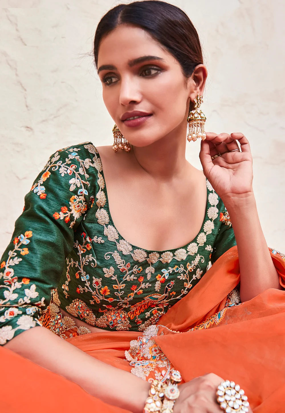 Gilded Garden Zari Symphony Saree