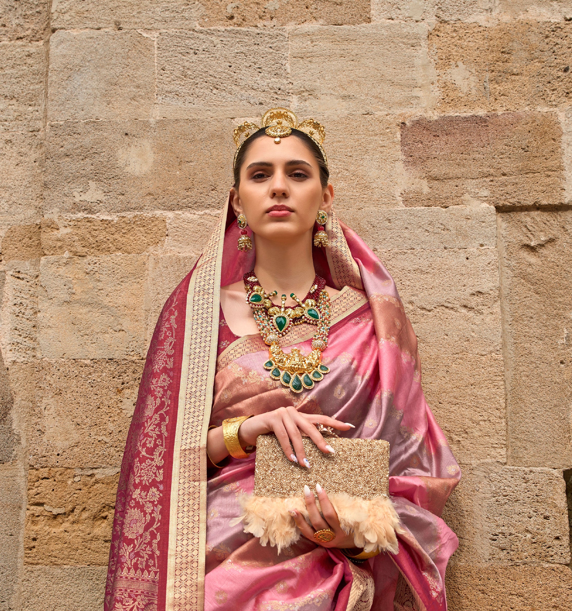 Toffee Twist Heritage Pure Silk Saree