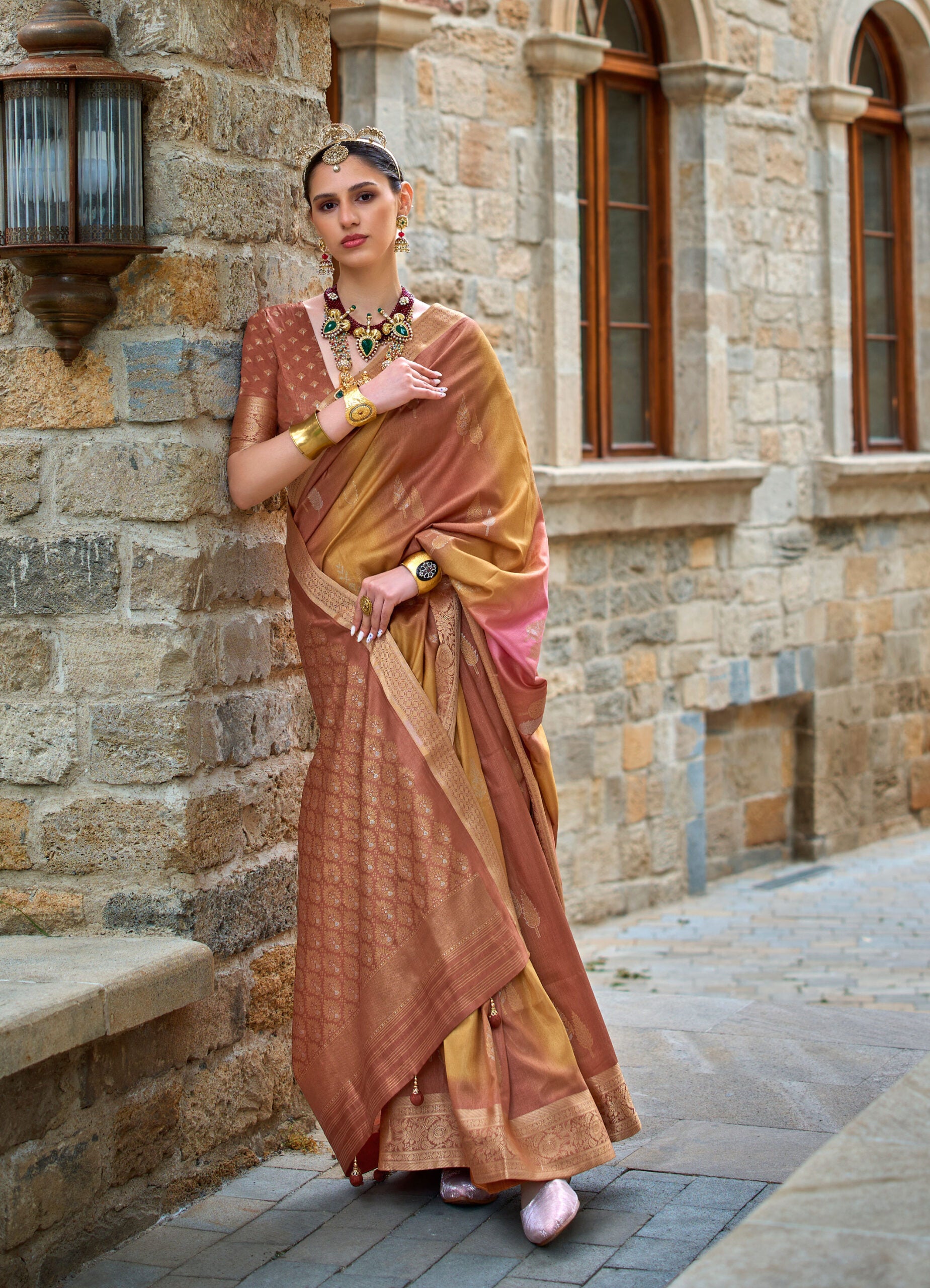 Golden Cloud Heritage Pure Silk Saree