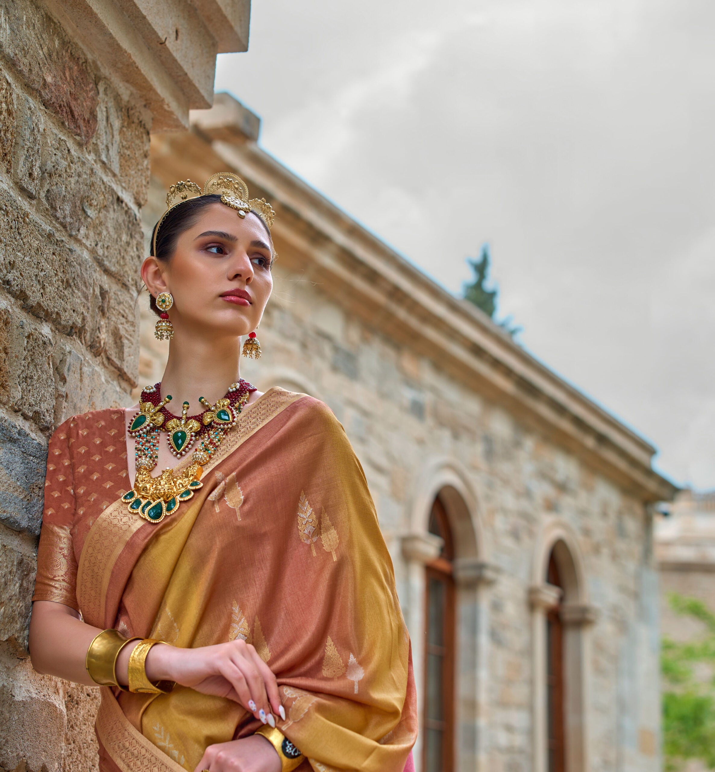 Golden Cloud Heritage Pure Silk Saree