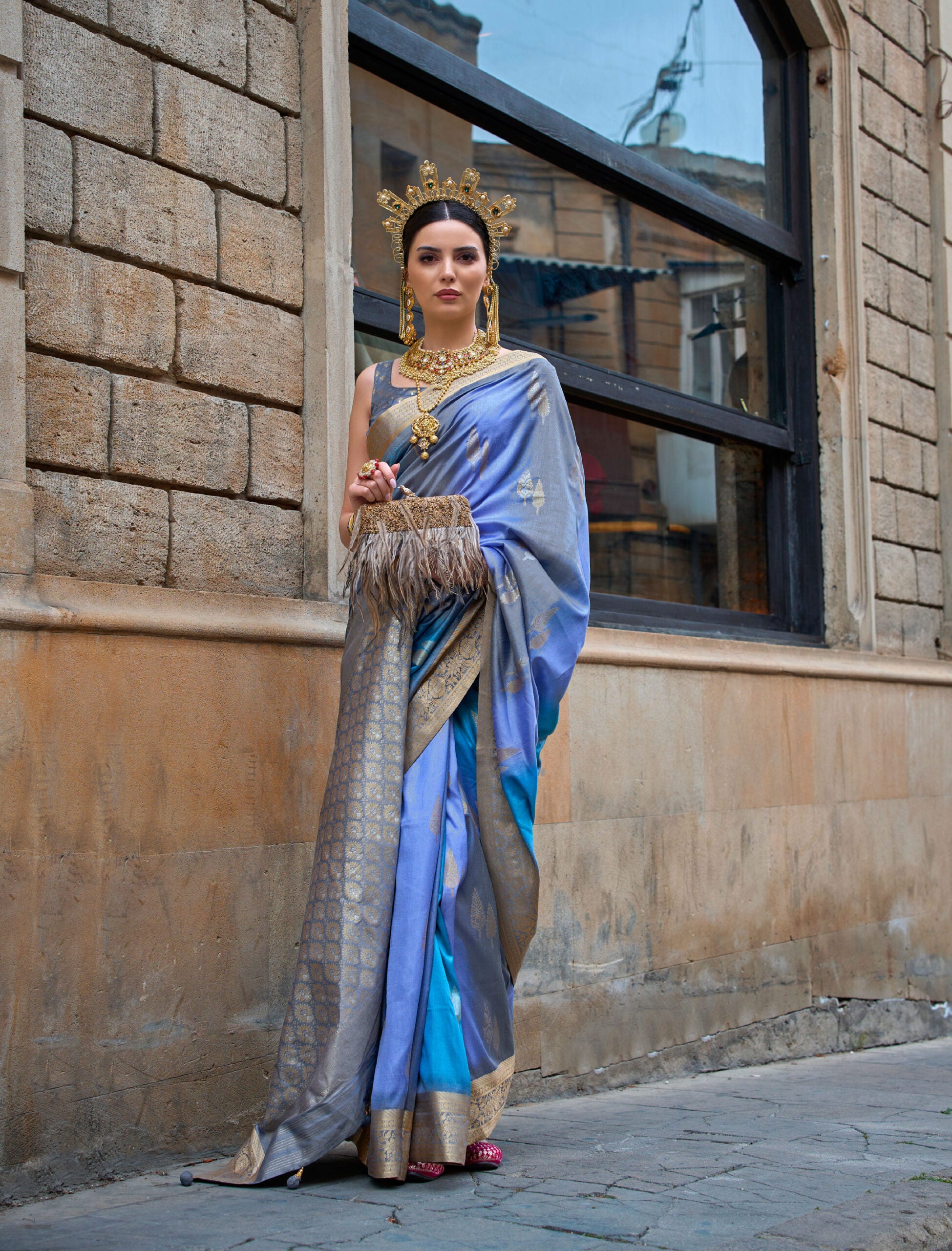 Sheetal Neel Saundarya Zari Pure Silk Saree