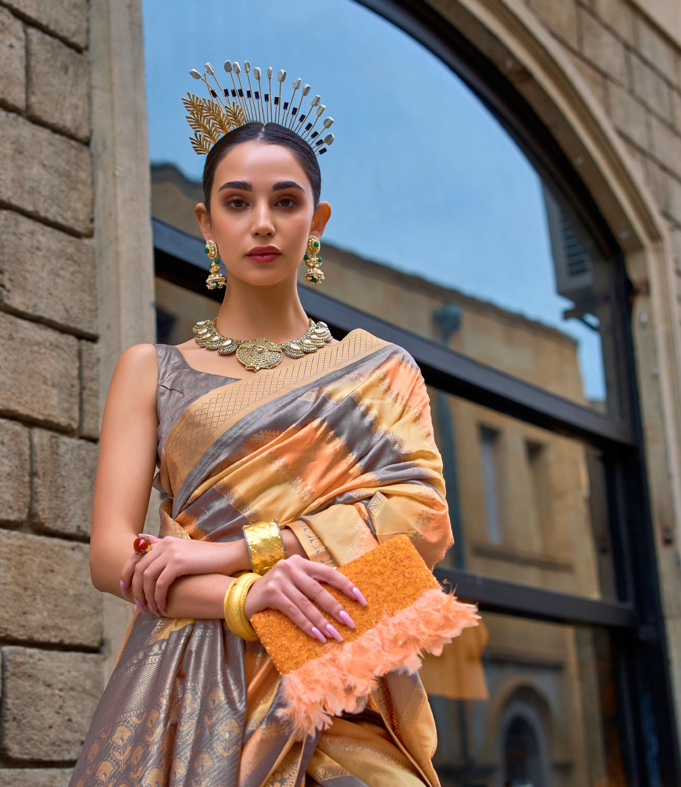 Vastra Kesar Ananda Pure Silk Saree