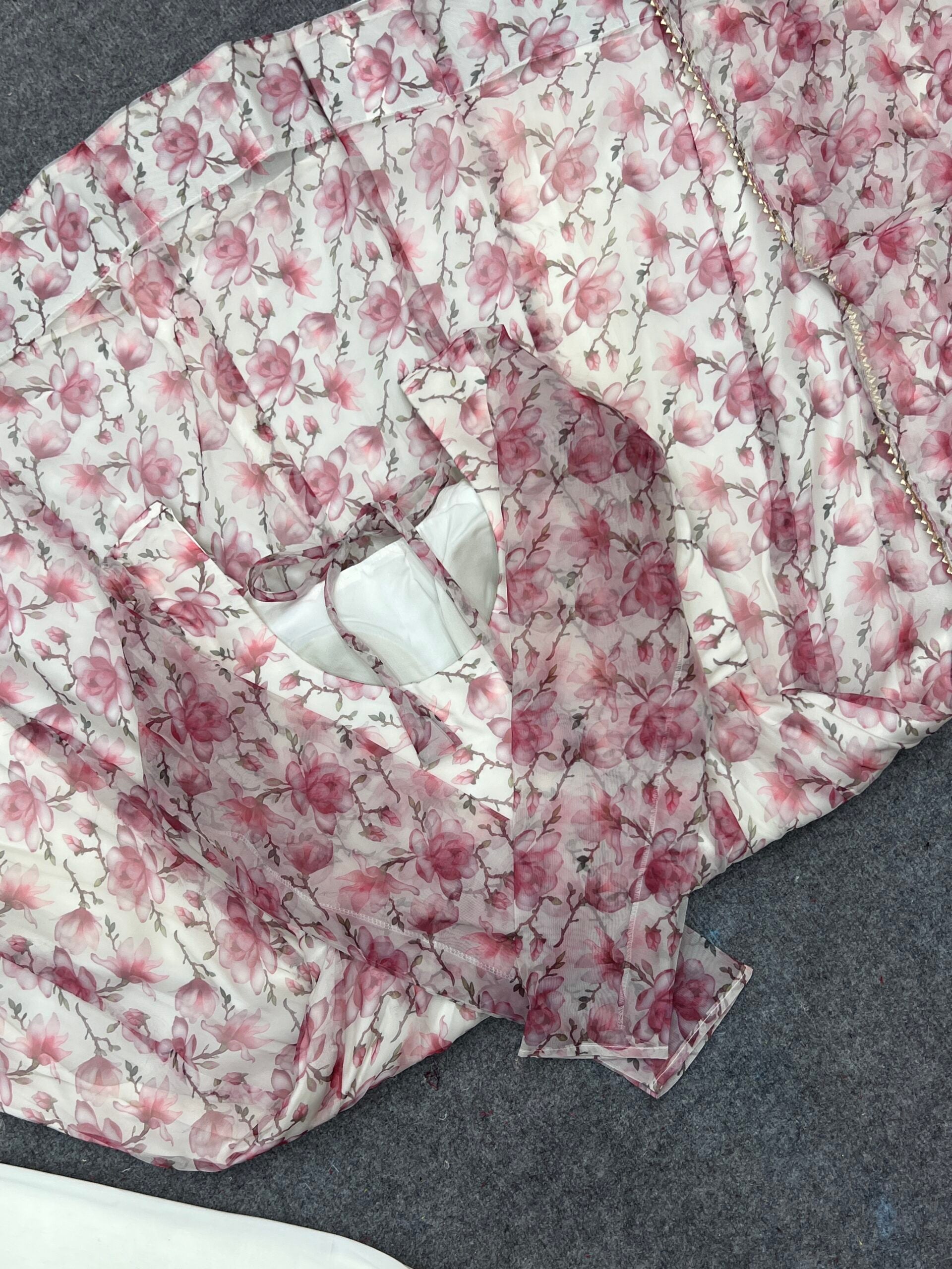 Flairful Organza Fusion Anarkali