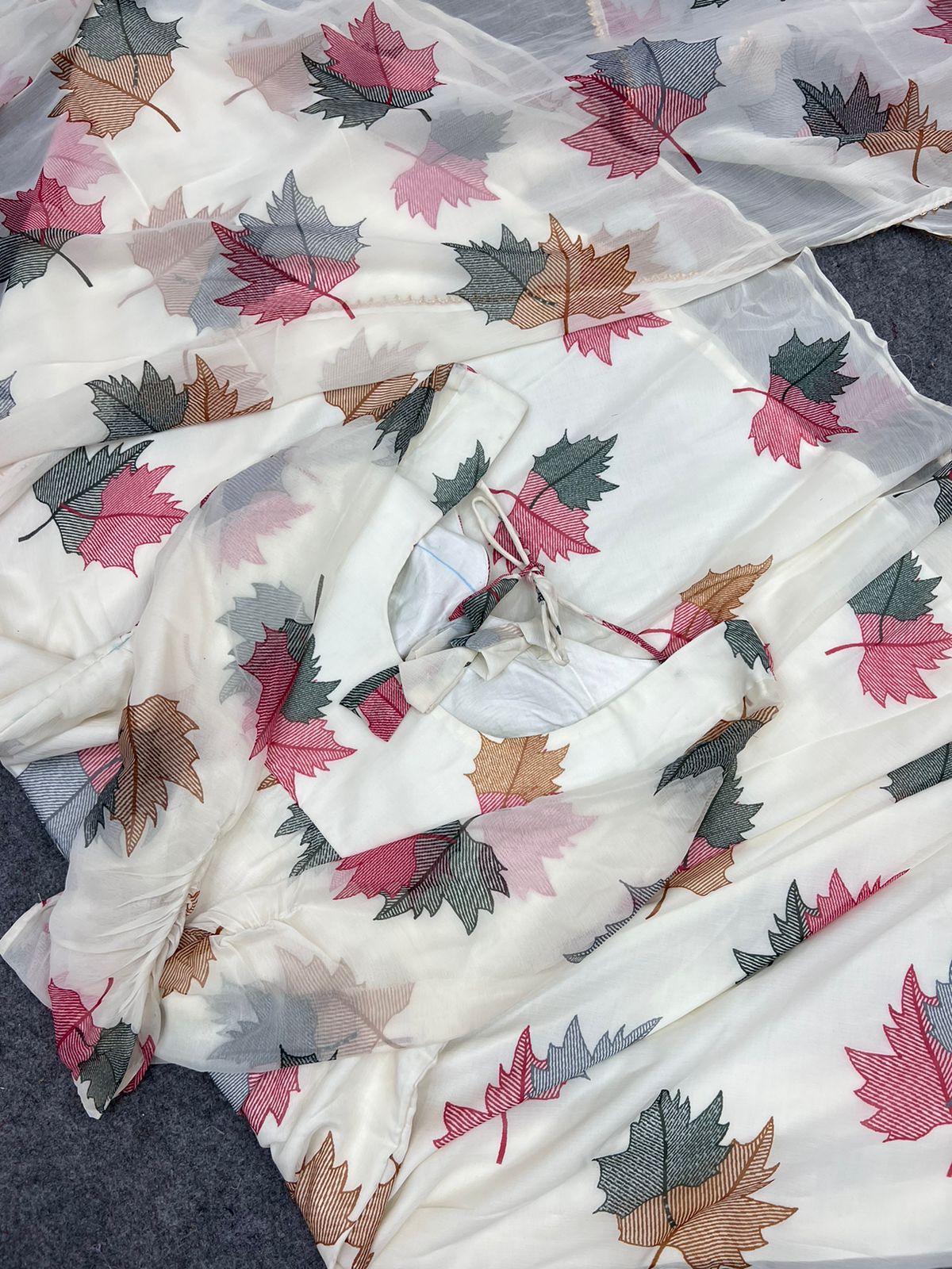 Comfort Chic Maple Flower Anarkali