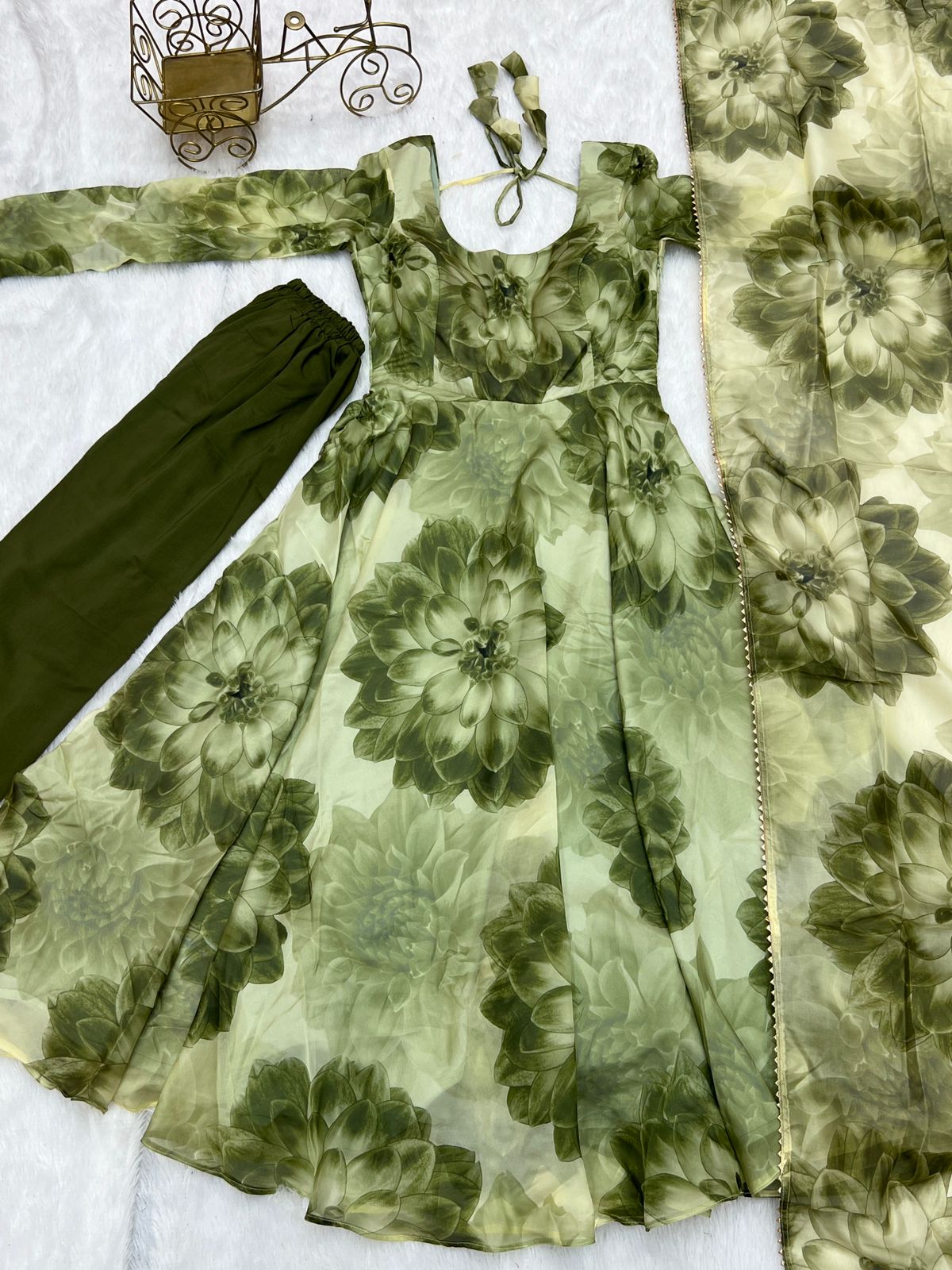 Mehndi Magic Floral 3D Anarkali