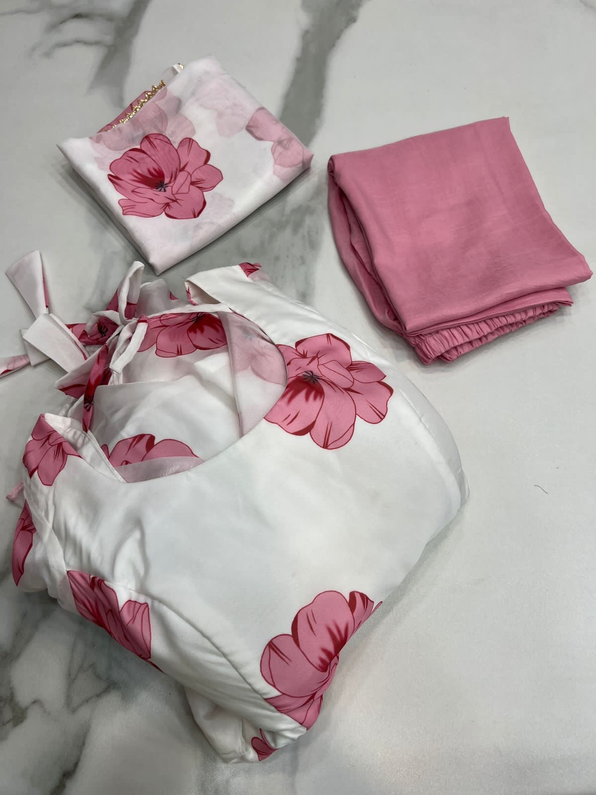 Tabby Organza Floral Print 3D Bloom Anarkali