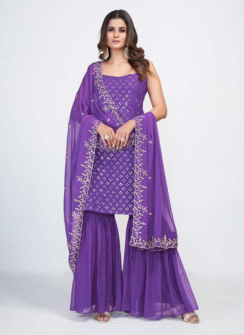 Anushree's Himalayan Lavender Elegance Splendor Sharara