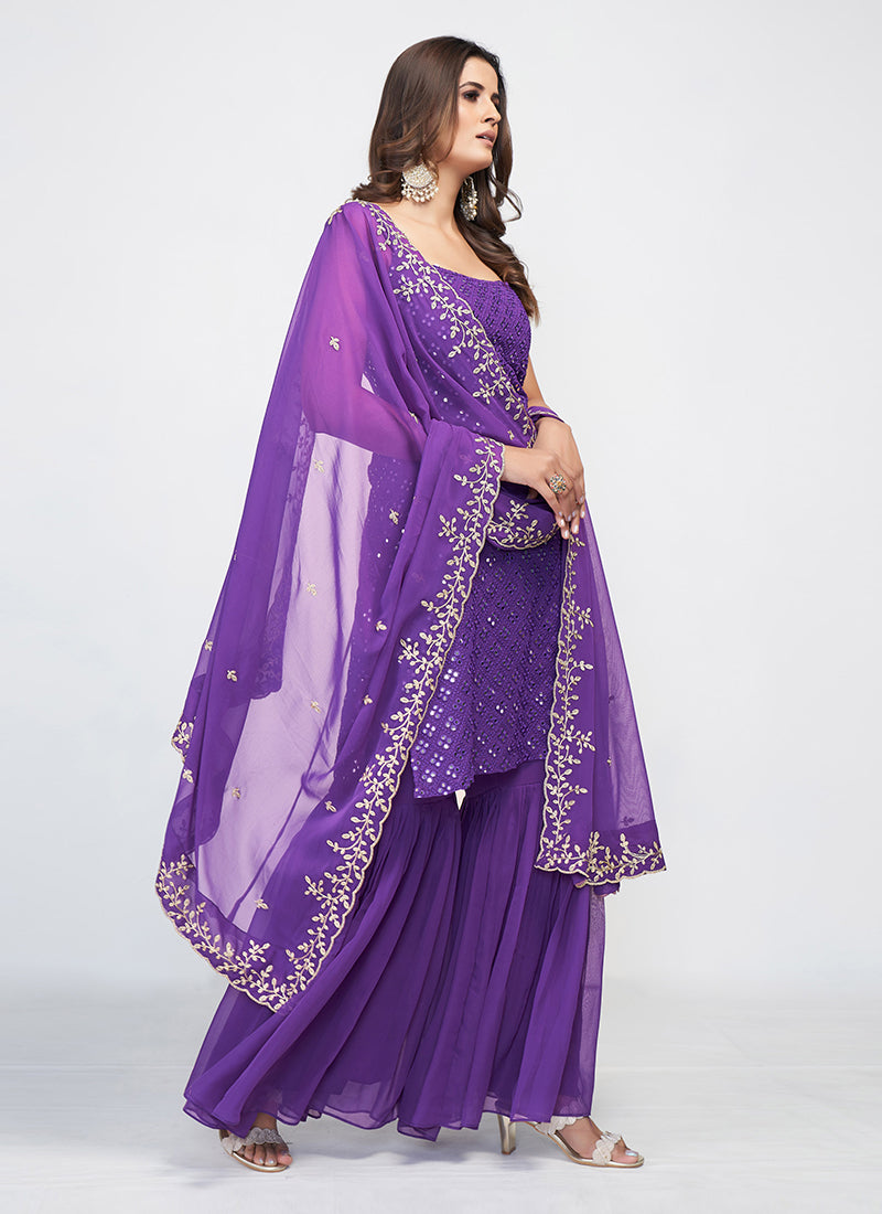 Anushree's Himalayan Lavender Elegance Splendor Sharara