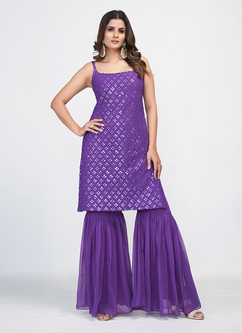 Anushree's Himalayan Lavender Elegance Splendor Sharara