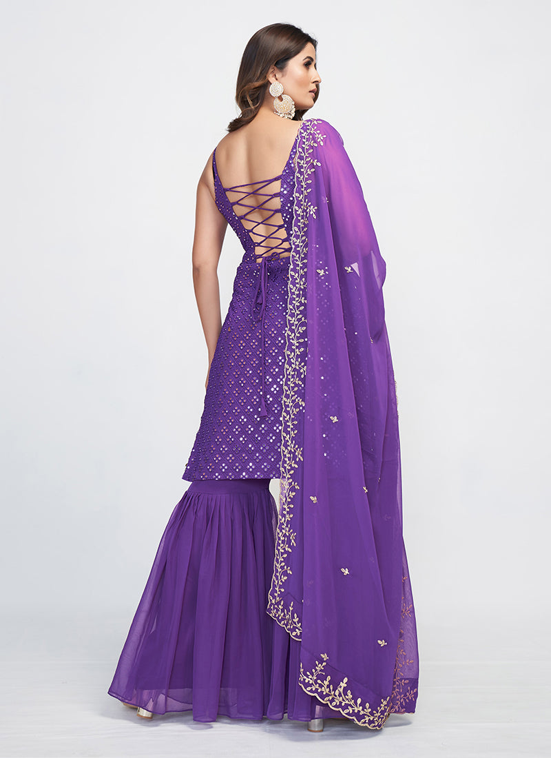 Anushree's Himalayan Lavender Elegance Splendor Sharara