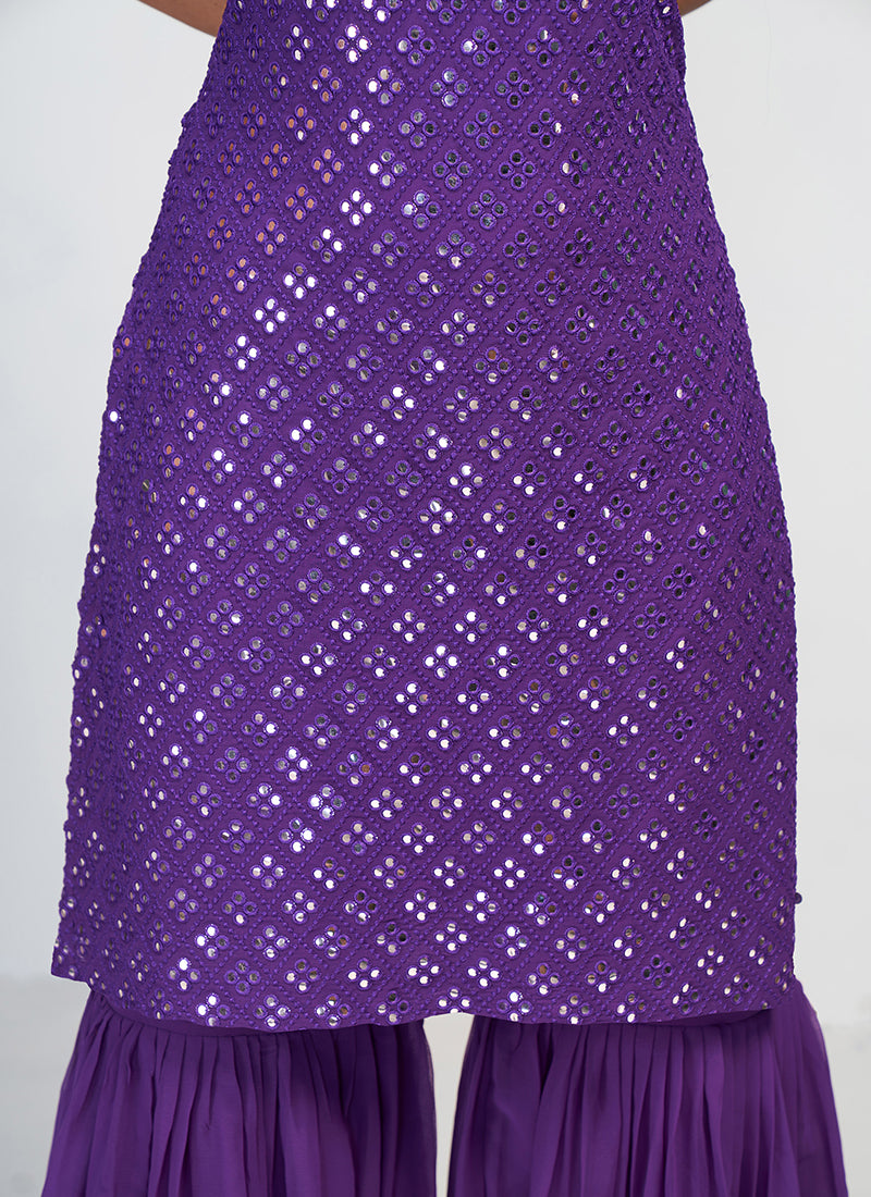 Anushree's Himalayan Lavender Elegance Splendor Sharara