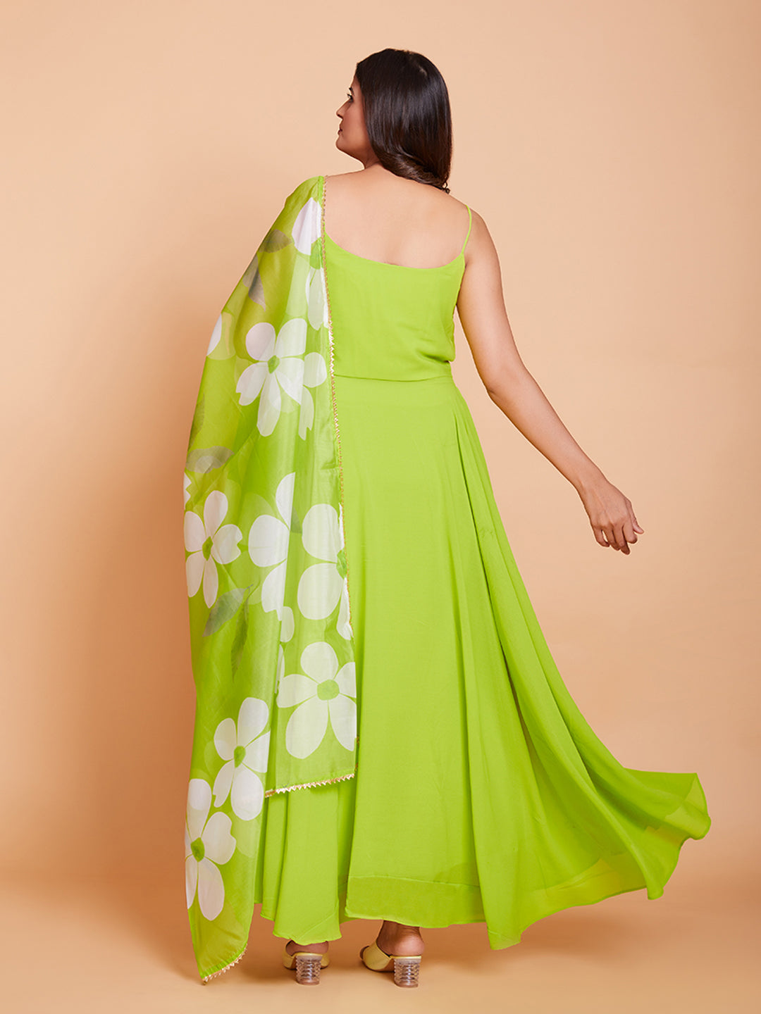 Luminaire Neon Whirl Georgette Gown