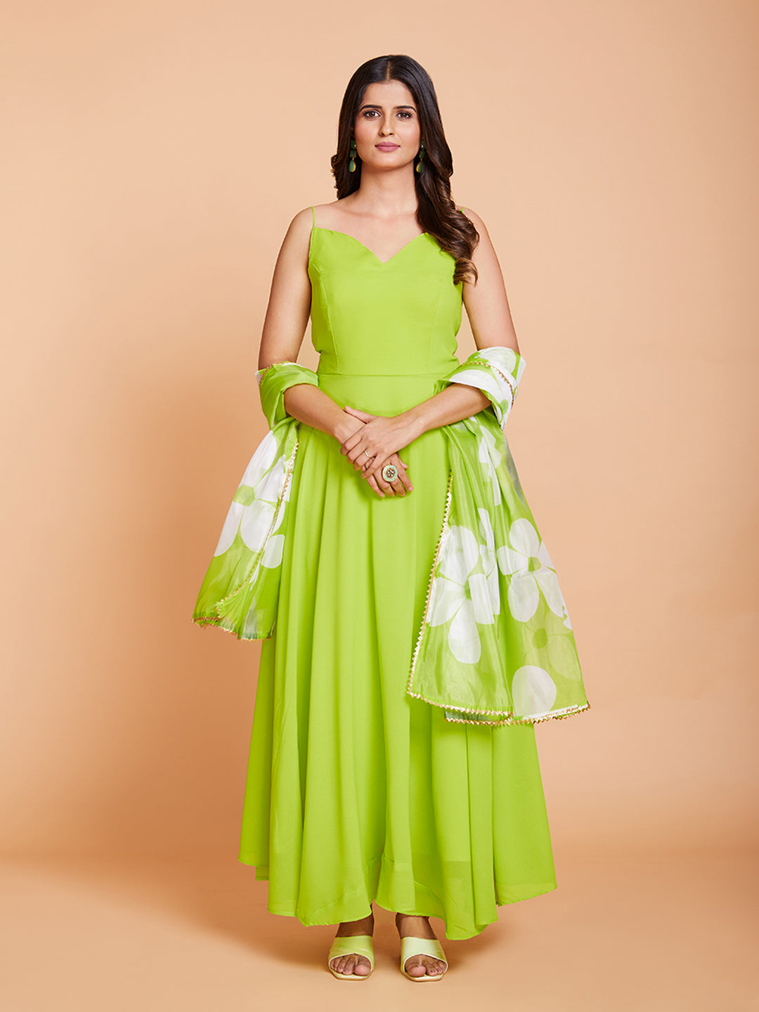 Luminaire Neon Whirl Georgette Gown