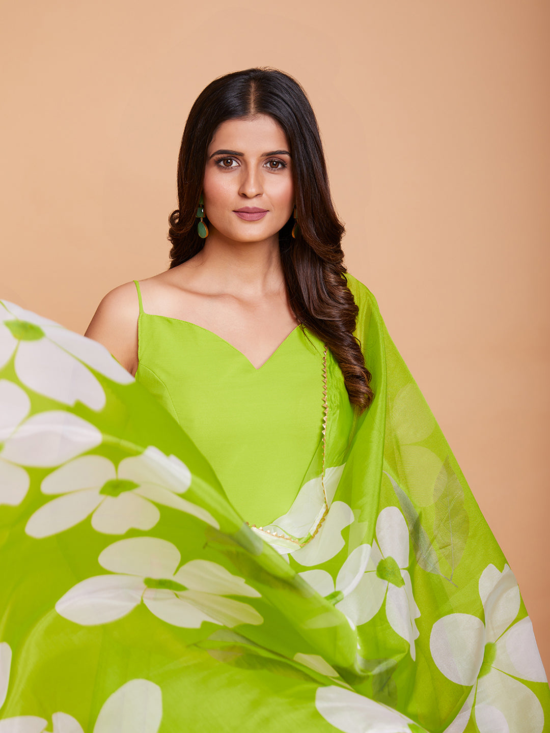 Luminaire Neon Whirl Georgette Gown