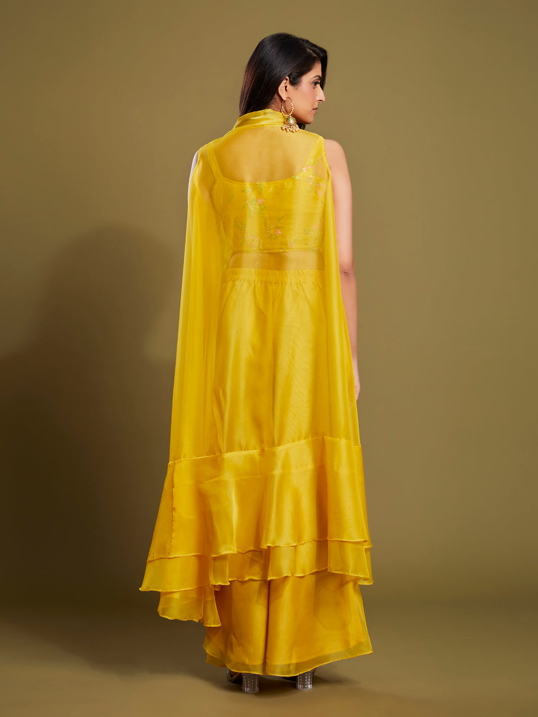 Alessandra's Zari Glamour Duo Organza Co-ord Set Enriched with Resham