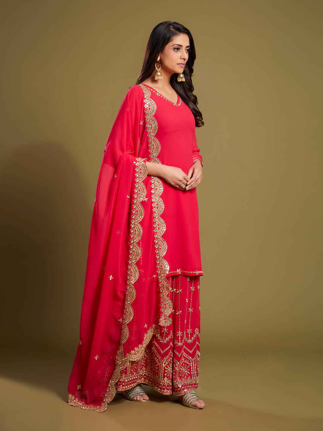 Surabhi's Almora Serenade Pink Palazzo
