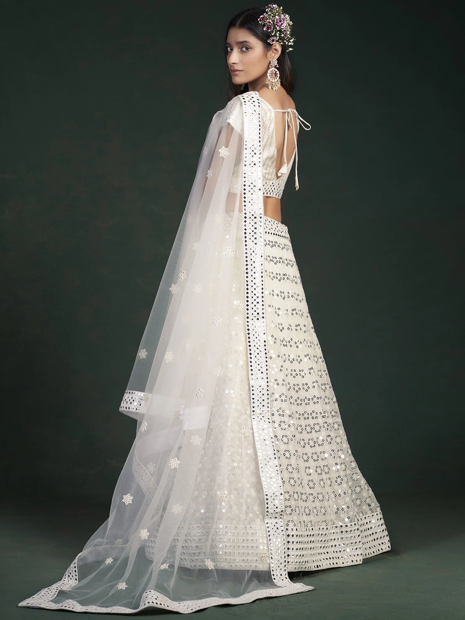 Celestial Sparkle Georgette Lehenga