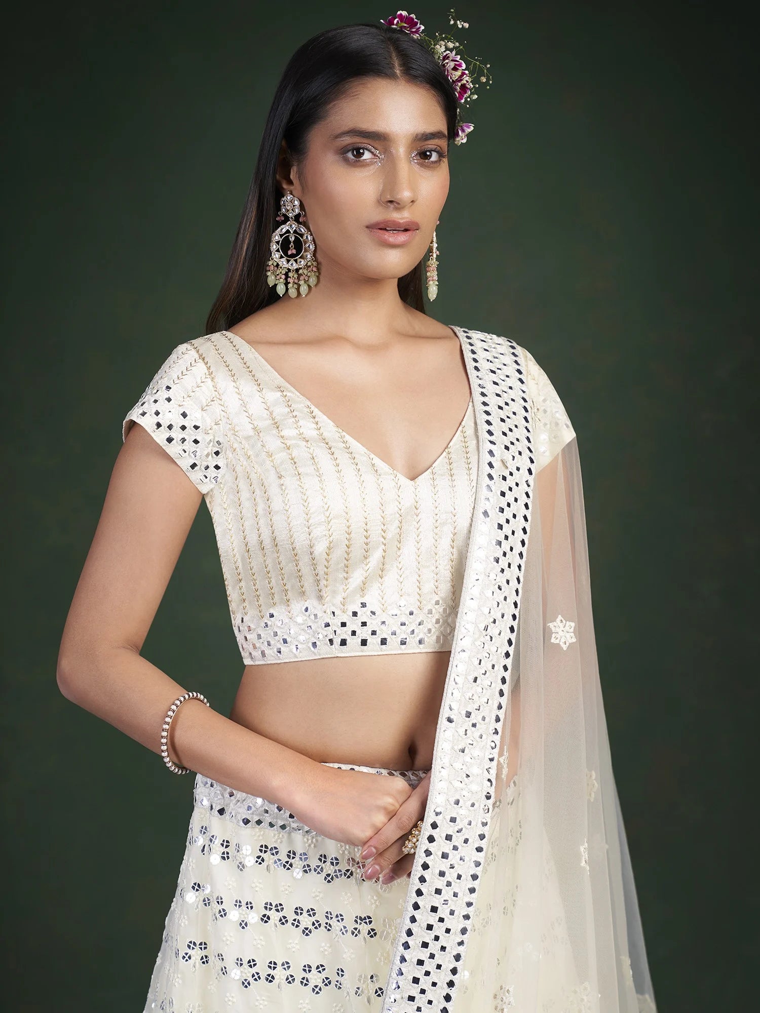 Celestial Sparkle Georgette Lehenga